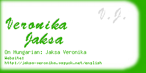 veronika jaksa business card